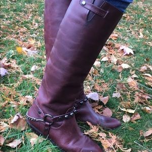 Daniblack Leather Knee High Boots