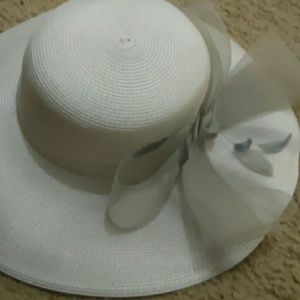Silver tea party hat