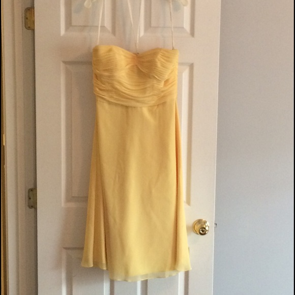 Canary yellow formal dress