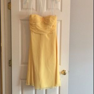 Canary yellow formal dress