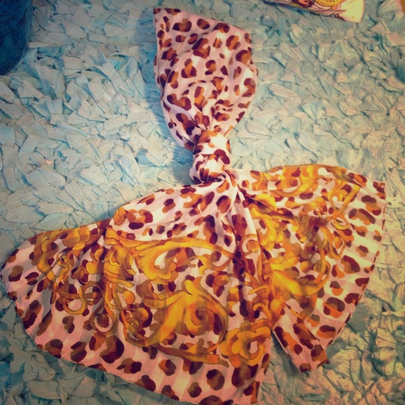 Stylish Leopard silky scarf never worn