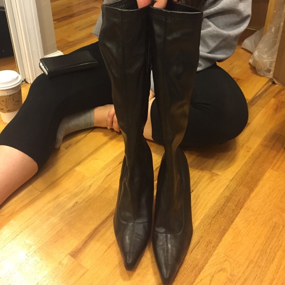 Black knee-high boots