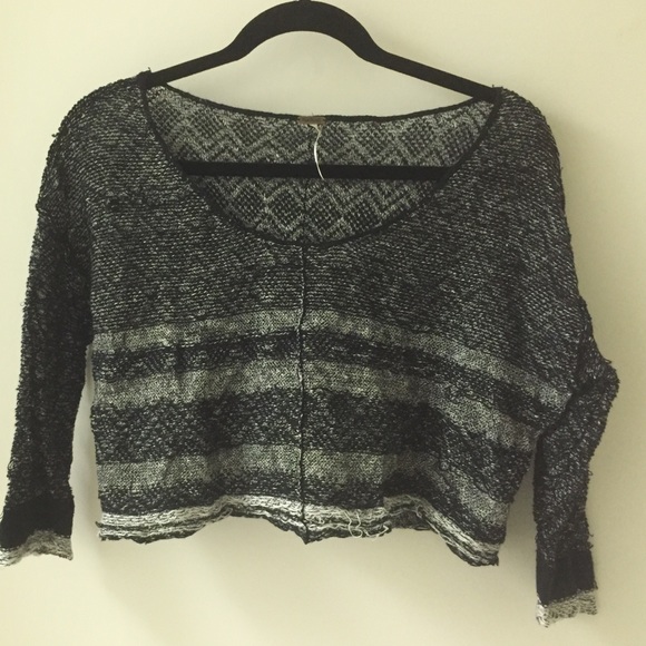 Free People boxy knit crop sweater