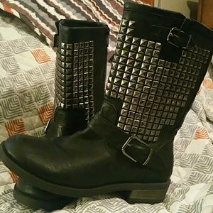 Faux Leather Moto Boot