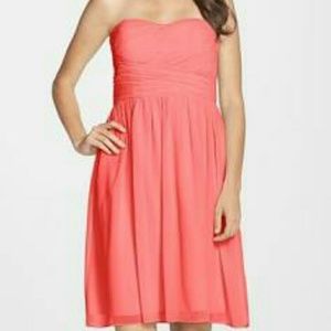 Donna Morgan ? 'Sarah' Strapless Ruched Chiffon Dr