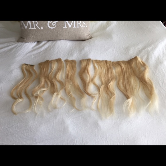 Real hair 18 inch clip in extensions