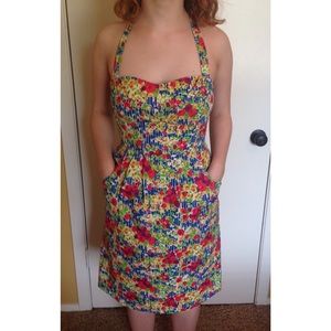 Anthropologie halter dress