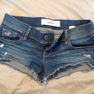 Hollister dark denim jean shorts