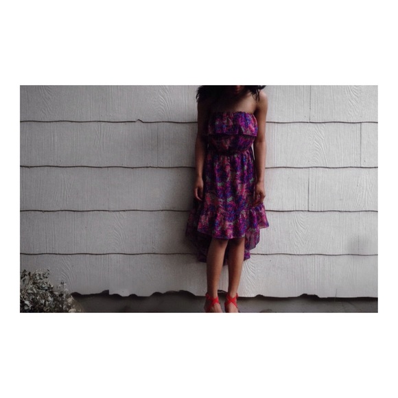 Cute Strapless High-low Dress - Picture 3 of 3