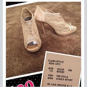 Rhinestone & lace "shooties"