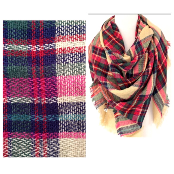 Plaid Blanket Scarf - Picture 4 of 4
