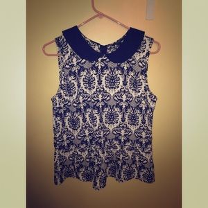 Black and White Blouse
