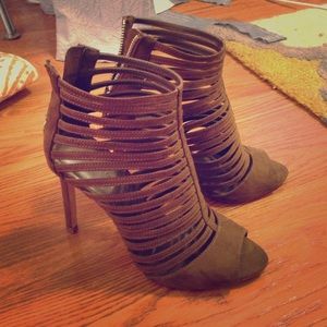 Zara brown strappy heels