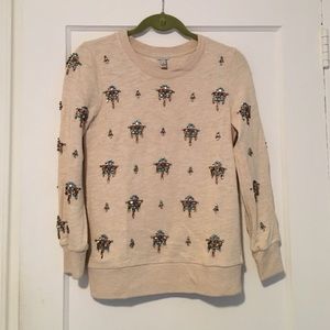 J.Crew Beaded Sweatshirt