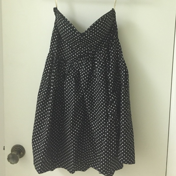 One teaspoon strapless polka dot dress