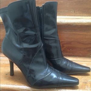 Diba patent faux leather heeled boots