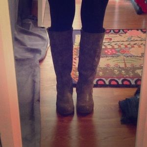 Grey knee high Madden Girl boots