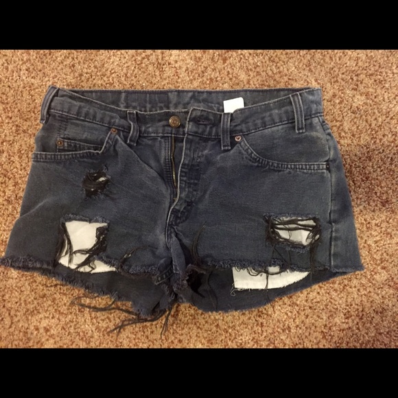 Dark Blue High Waisted Levi Shirts