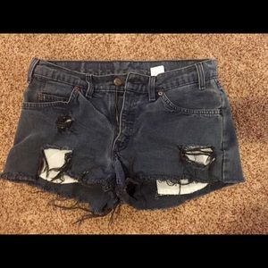 Dark Blue High Waisted Levi Shirts