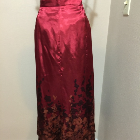 NEW fall leaves deep red-rust color A line skirt