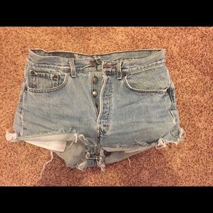 Faded High Waisted Levi Shorts