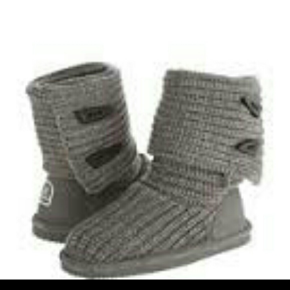 Bearpaw knit tall gray
