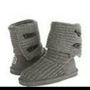 Bearpaw knit tall gray