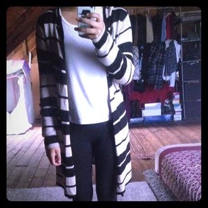 Black and Beige Cardigan