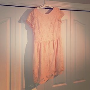 Pale pink h&m lace dress