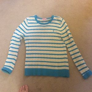 Striped blue Lilly Pulitzer large sweater