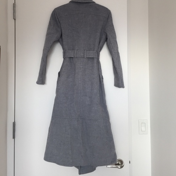 Theyskens' Theory NEW long wool grayish blue coat - Picture 2 of 4