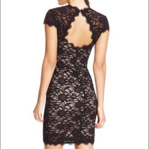 Black and nude lace party dress (fits sz 4-8)
