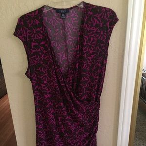 Purple and black fitted dress