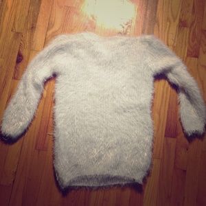 New Oversized White Fluffy Sweater