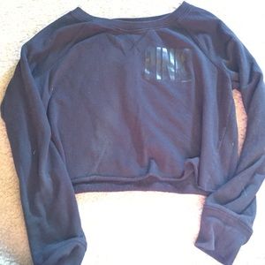 Victoria's Secret pink crop sweat shirt