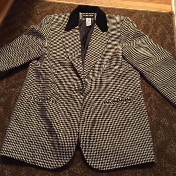 Vintage sag harbor houndstooth wool blazer