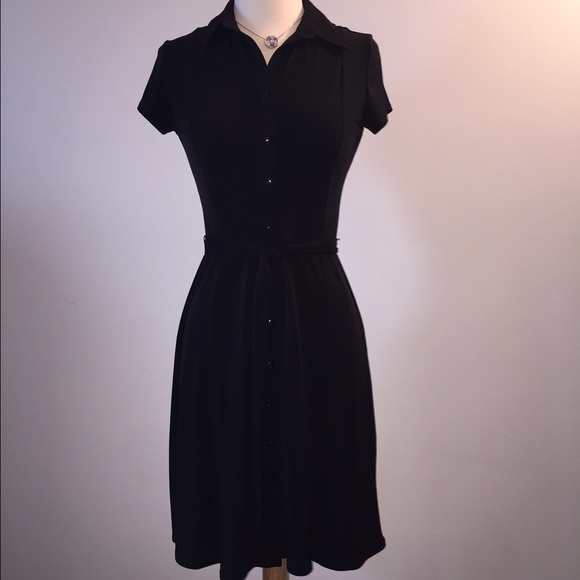 ⭐️ BOGO! Black Front Button Dress by Muse