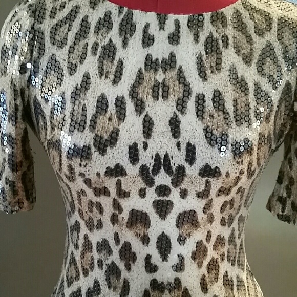 Sequin leopard print dress - Picture 2 of 4