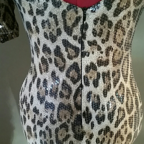 Sequin leopard print dress - Picture 4 of 4