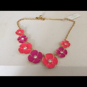 Kate Spade Pink/Coral Flower Necklace NEW!!