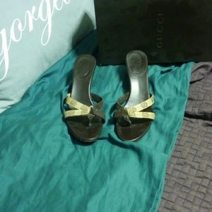 100% Authentic Gucci kitty heeled sandals