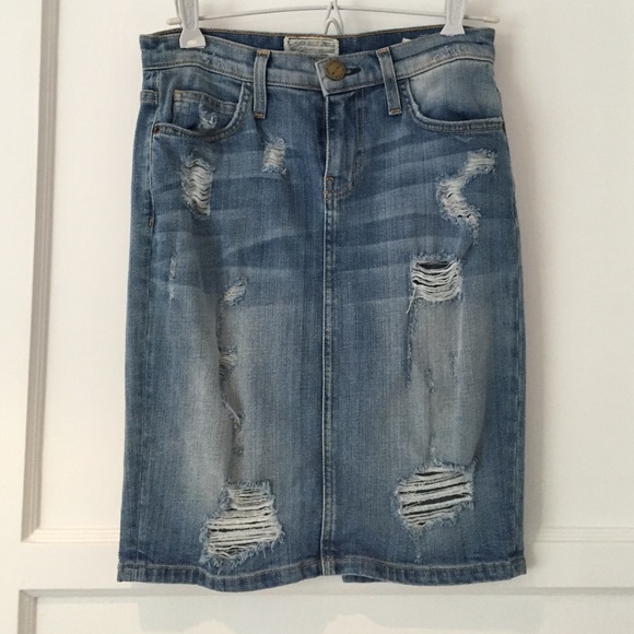 Current Elliot pencil denim skirt size 24