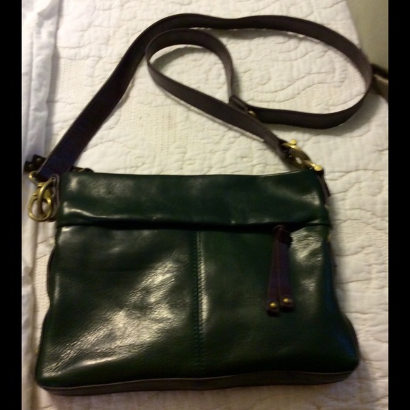 Tignanello Handbags - NWT Tignanello dark green & brown crossbody
