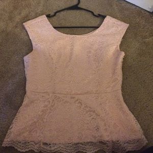 🔴SALE🔴MUST GO🔴 pink lace blouse