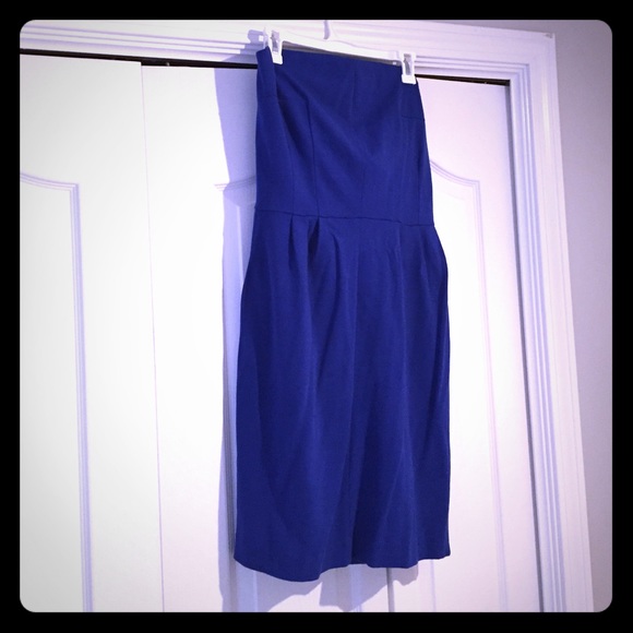Blue tube top dress