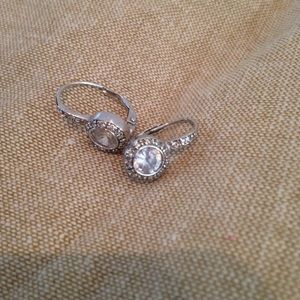 Sterling silver cubic zirconia earrings