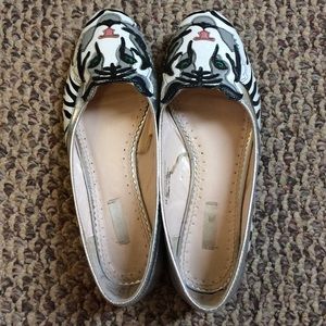 White tiger flats from Urban Outfitters