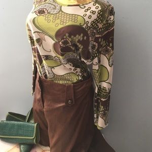 Cache💕  Lambs Leather Gaucho Pants💕💛💜💕