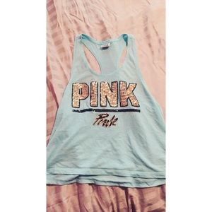 PINK sequin tank top