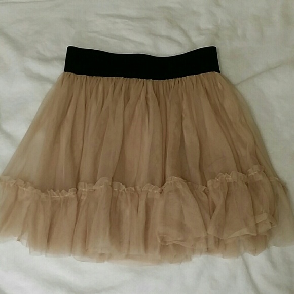 Pretty blush slinky tulle skirt. Holiday party